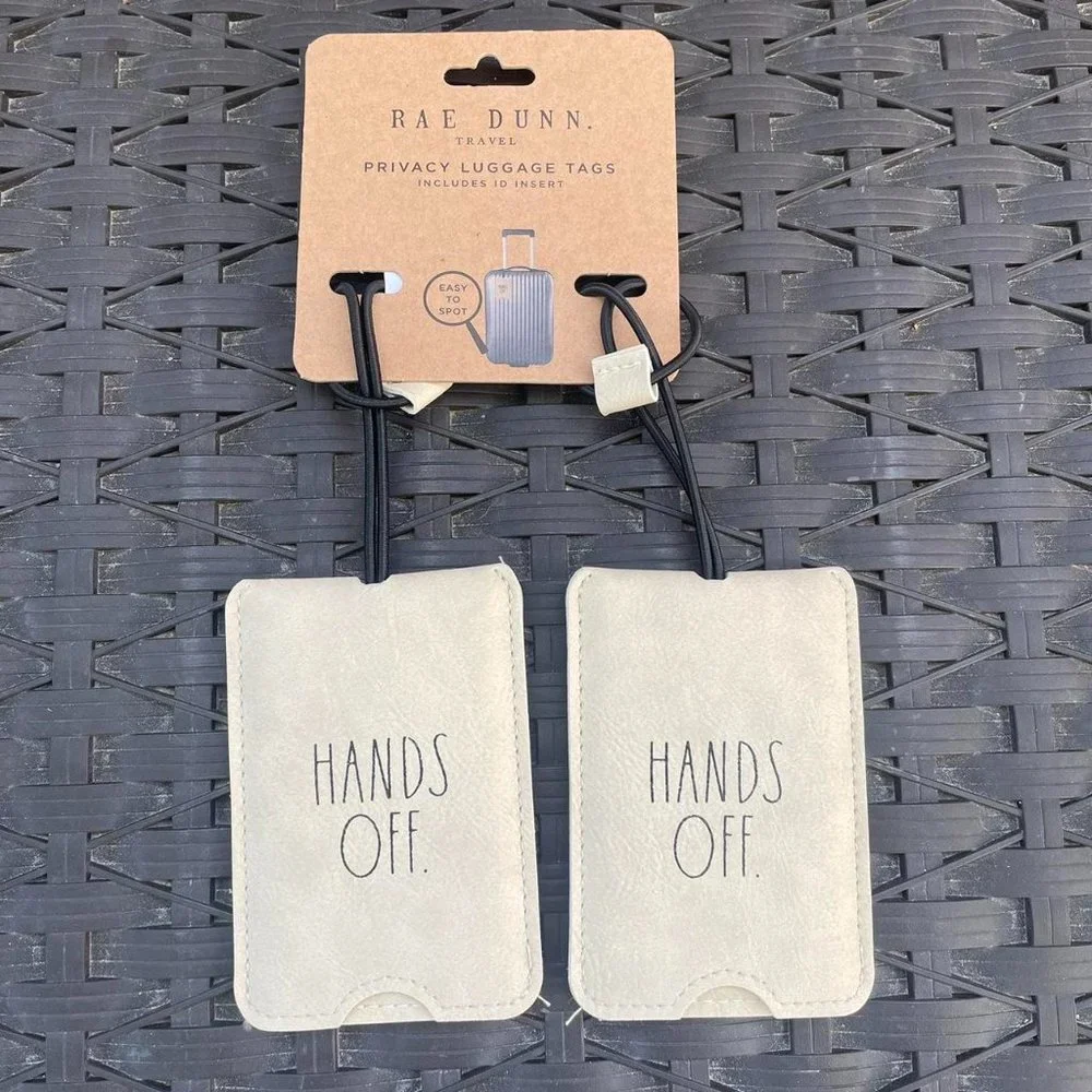 Rae Dunn Cream, Beige Luggage Tags